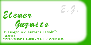 elemer guzmits business card